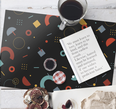 Tischset modern mit geometrischem buntem muster - TenStickers