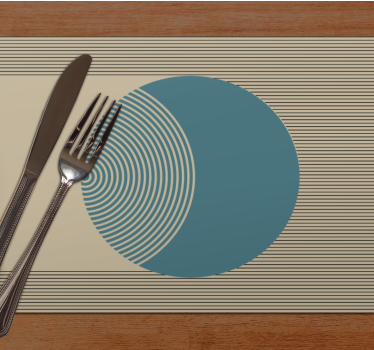 Tischset modern mit geometrischem kreis-motiv - TenStickers
