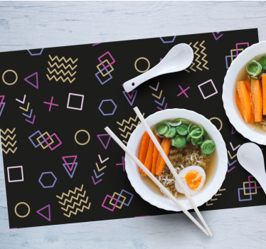 Tischset modern mit geometrischen formen - TenStickers
