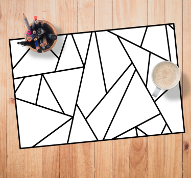 Tischset modern mit geometrischen schwarzen linien - TenStickers
