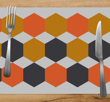 Tischset modern mit hexagonalem muster - TenStickers