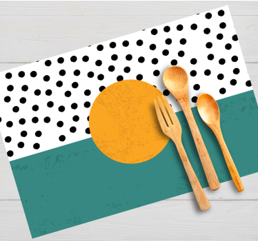Tischset modern mit kräftigem punkte-muster - TenStickers