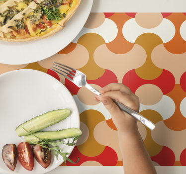 Tischset modern mit lebendigen geometrischen mustern - TenStickers