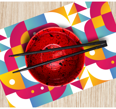 Tischset modern mit mutigen geometrischen mustern - TenStickers