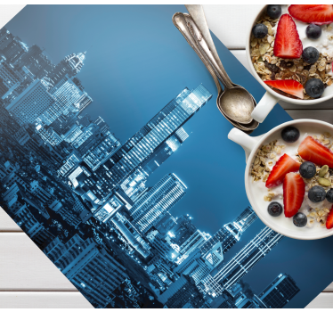 Tischset modern mit stadtansicht skyline - TenStickers