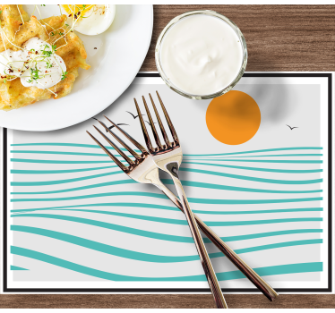 Tischset modern mit stilvollem wellenmuster - TenStickers