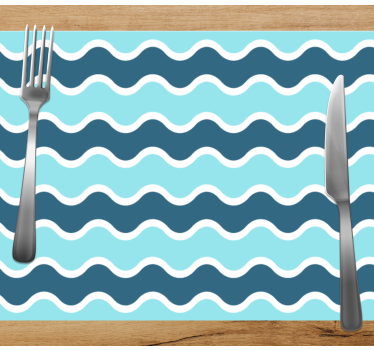 Tischset modern mit wellenförmigem muster - TenStickers