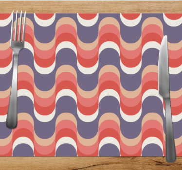 Tischset modern mit wellenmuster design - TenStickers
