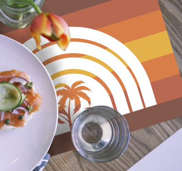 Tischset modern retro sonnenuntergang bögen - TenStickers