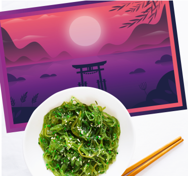 Tischset modern serene sonnenuntergang landschaft - TenStickers