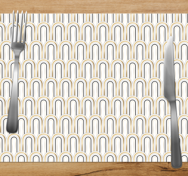 Tischset rechteckig "art deco" geometrische figuren - TenStickers