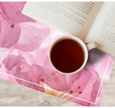 Tischset rechteckig Rosa blüten mit blättern - TenStickers