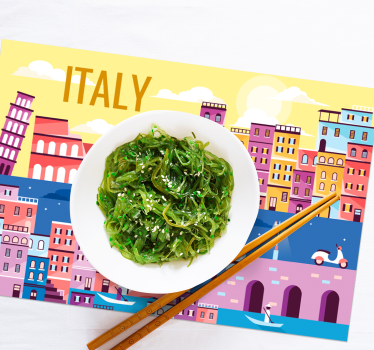 Tischset rechteckig Skyline von italien - TenStickers