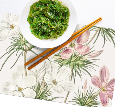 Tischset rechteckig Subtile orchideen - TenStickers