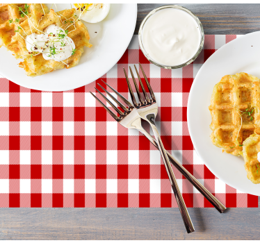 Tischset restaurant im traditionellen karodesign - TenStickers