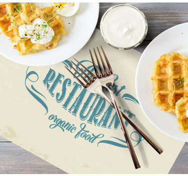 Tischset text für restaurant bio-essen - TenStickers