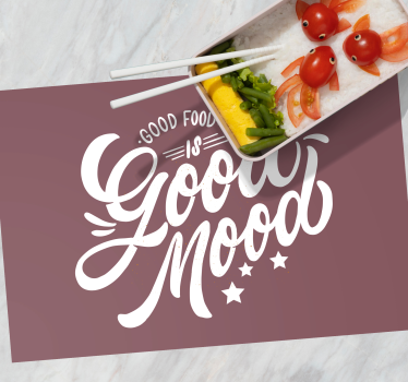 Tischset Text Gutes essen macht gute laune - TenStickers