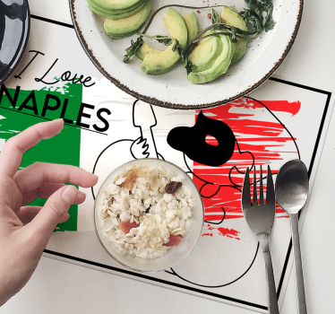 Tischset text i liebe neapel design - TenStickers