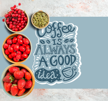 Tischset text kaffeelinspiration zitat - TenStickers