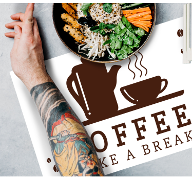 Tischset text kaffeepause zitat - TenStickers