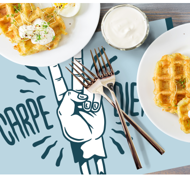 Tischset text mit kraftvollem handgestus - TenStickers
