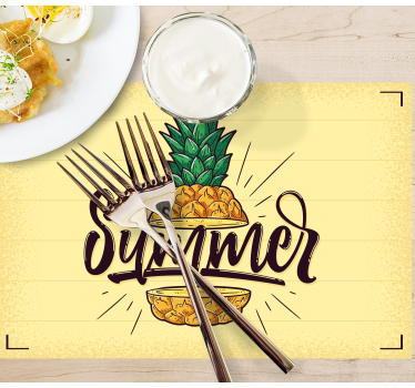 Tischset text mit sommerananas grafik - TenStickers