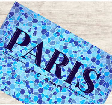 Tischset text paris liebeszitat - TenStickers