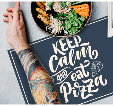 Tischset text ruhige pizza weisheit - TenStickers