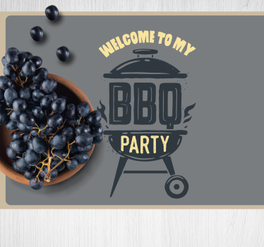 Tischset Text willkommen zu meiner bruderparty - TenStickers