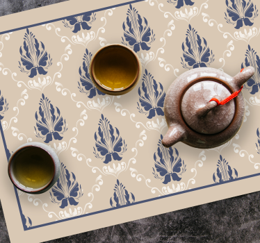 Tischset textur anmutiges blatt design - TenStickers