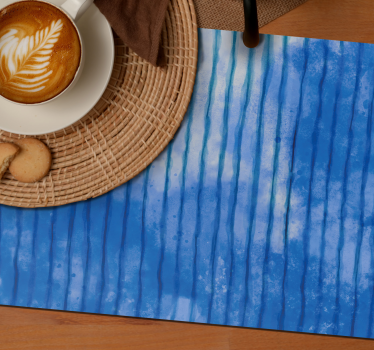 Tischset textur blau gestreiftes muster - TenStickers