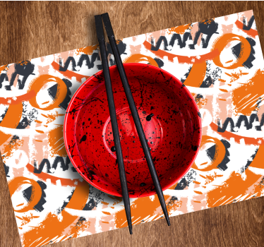 Tischset textur buntes abstraktes muster - TenStickers