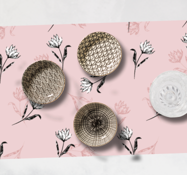 Tischset textur elegante botanische komposition - TenStickers