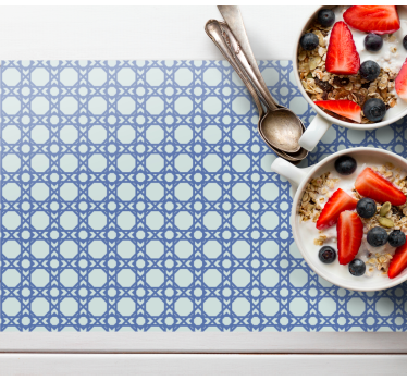 Tischset textur elegantes blaues muster - TenStickers