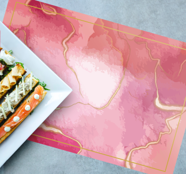 Tischset textur elegantes rosa marmor - TenStickers