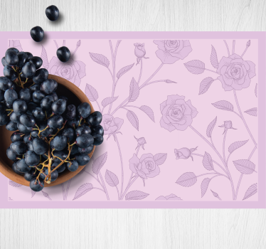 Tischset textur elegantes rosenmuster - TenStickers