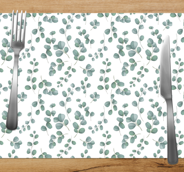 Tischset textur eukalyptusblatt muster - TenStickers