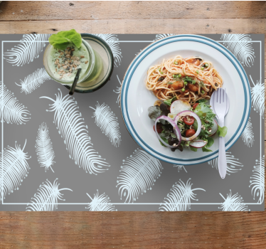 Tischset textur feder muster hintergrund - TenStickers
