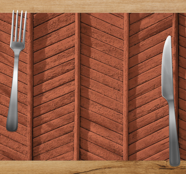 Tischset textur fischgrät holz muster - TenStickers
