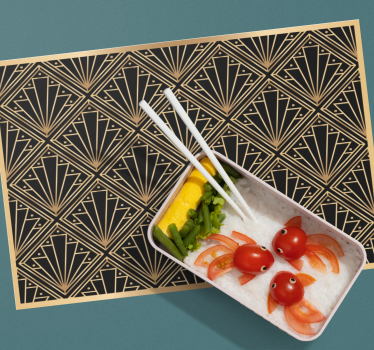 Tischset textur im art deco muster - TenStickers