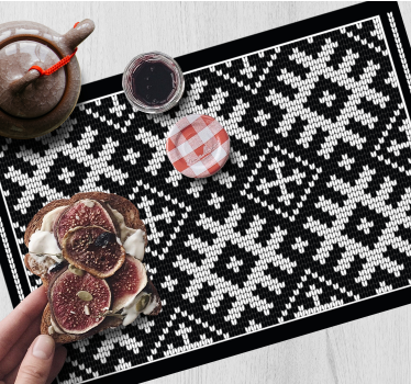 Tischset textur im traditionellen strickmuster - TenStickers