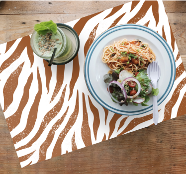 Tischset textur im zebra-muster - TenStickers