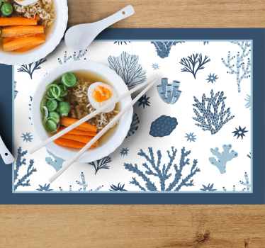 Tischset textur korallen und see pflanzen - TenStickers