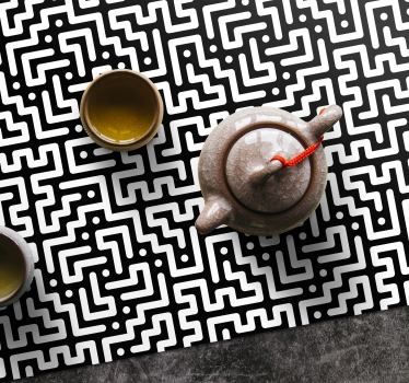 Tischset textur mit abstraktem labyrinthmuster - TenStickers