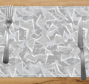 Tischset textur mit abstrakten geometrischen formen - TenStickers