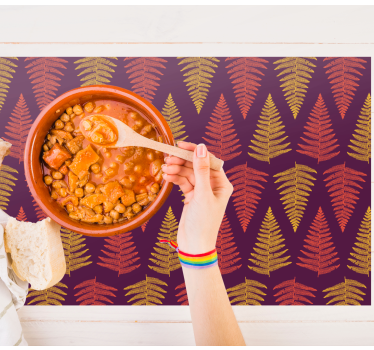 Tischset textur mit blattmuster hintergrund - TenStickers