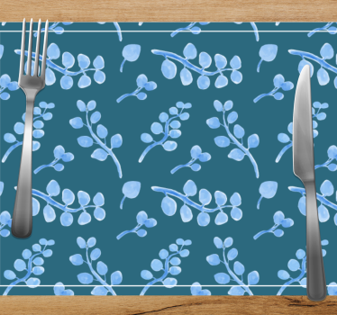 Tischset textur mit botanischem blattelement - TenStickers
