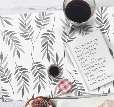 Tischset textur mit elegantem blattmuster - TenStickers
