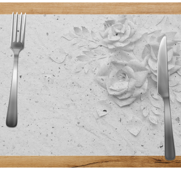 Tischset textur mit elegantem floralem relief - TenStickers