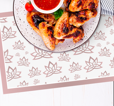 Tischset textur mit elegantem lotusmuster - TenStickers
